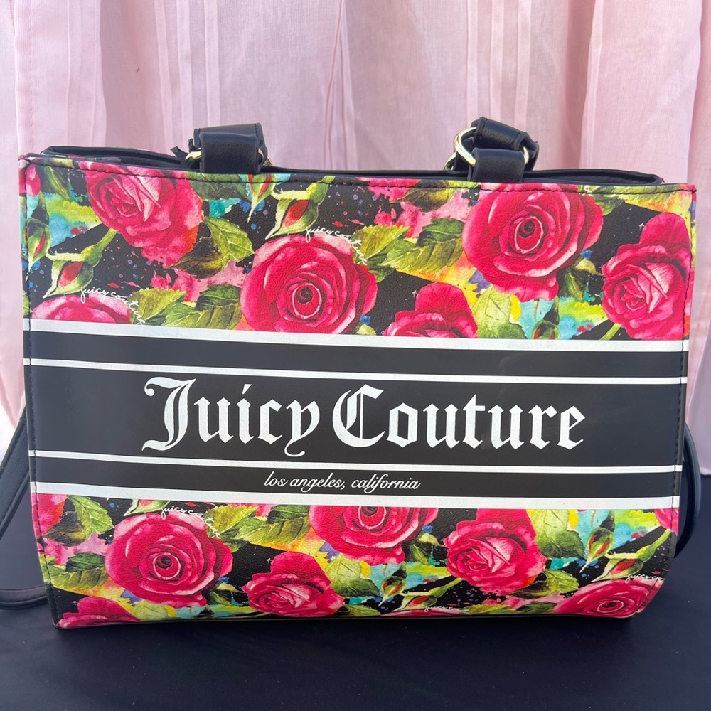 Juicy Couture Floral Women's Bag - Black and Red